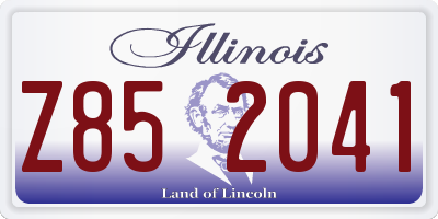 IL license plate Z852041