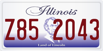 IL license plate Z852043