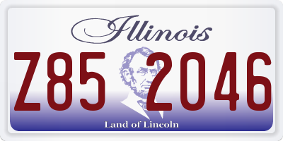IL license plate Z852046