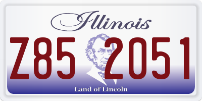 IL license plate Z852051