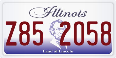 IL license plate Z852058
