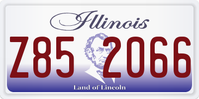 IL license plate Z852066