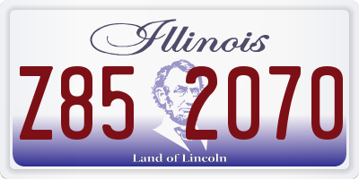 IL license plate Z852070