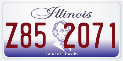 IL license plate Z852071