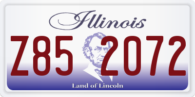 IL license plate Z852072