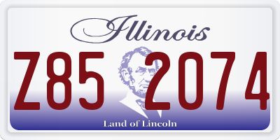 IL license plate Z852074