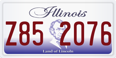 IL license plate Z852076