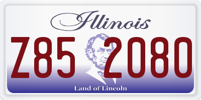 IL license plate Z852080