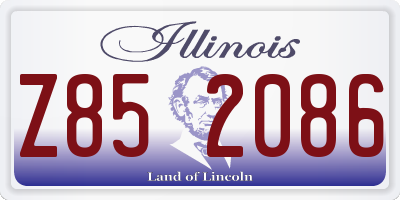 IL license plate Z852086