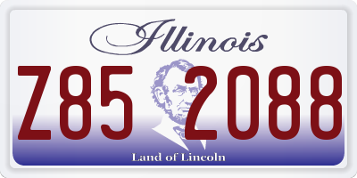 IL license plate Z852088