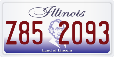 IL license plate Z852093