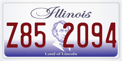 IL license plate Z852094