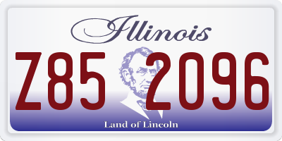 IL license plate Z852096