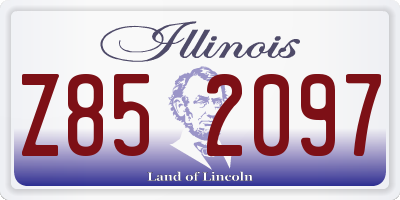 IL license plate Z852097