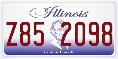 IL license plate Z852098