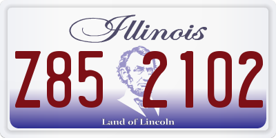 IL license plate Z852102
