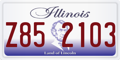IL license plate Z852103