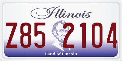 IL license plate Z852104
