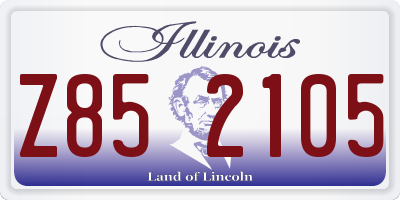 IL license plate Z852105
