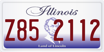 IL license plate Z852112