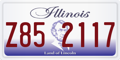 IL license plate Z852117