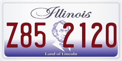 IL license plate Z852120