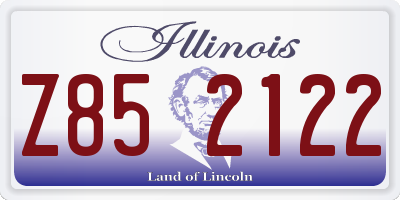 IL license plate Z852122