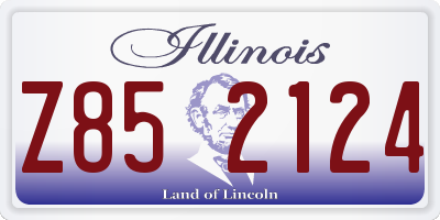 IL license plate Z852124