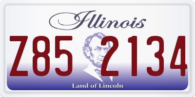 IL license plate Z852134