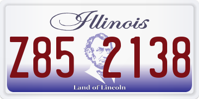 IL license plate Z852138