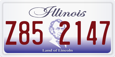 IL license plate Z852147