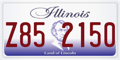 IL license plate Z852150