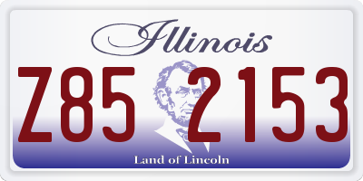 IL license plate Z852153