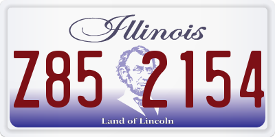 IL license plate Z852154