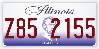 IL license plate Z852155