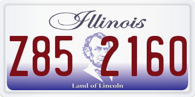 IL license plate Z852160