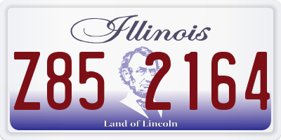 IL license plate Z852164