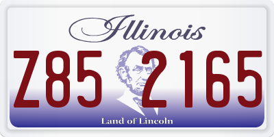 IL license plate Z852165