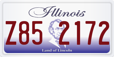 IL license plate Z852172