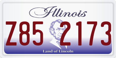 IL license plate Z852173