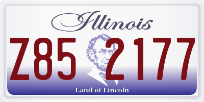 IL license plate Z852177
