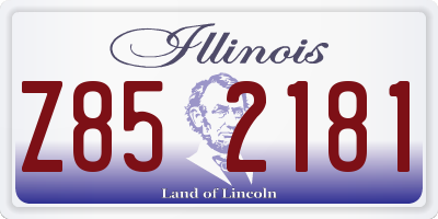 IL license plate Z852181