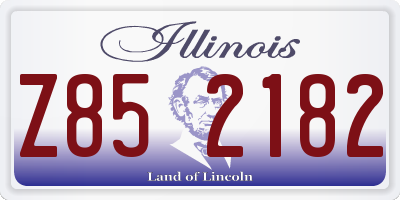 IL license plate Z852182