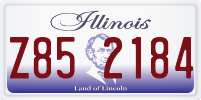 IL license plate Z852184