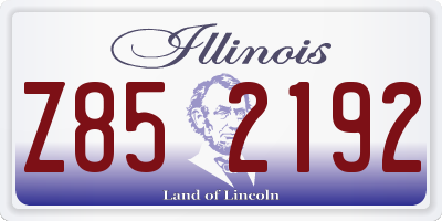 IL license plate Z852192