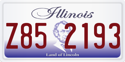 IL license plate Z852193
