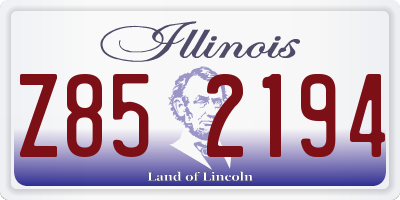 IL license plate Z852194
