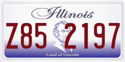 IL license plate Z852197