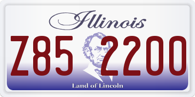 IL license plate Z852200