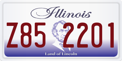 IL license plate Z852201